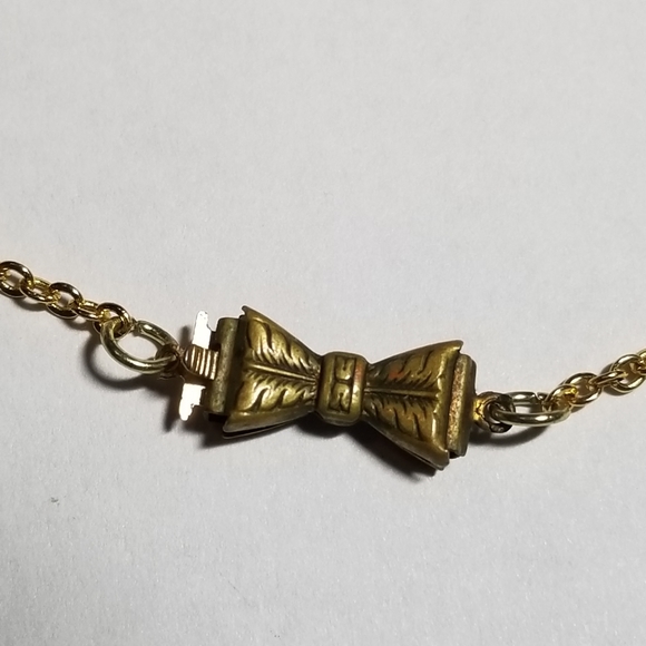 Relisted -Vintage Art Deco yellow gem necklace gold tone faceted 1920s 1930s - Picture 17 of 17